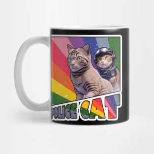 Cat Police Officer Policeman Funny Police Mug